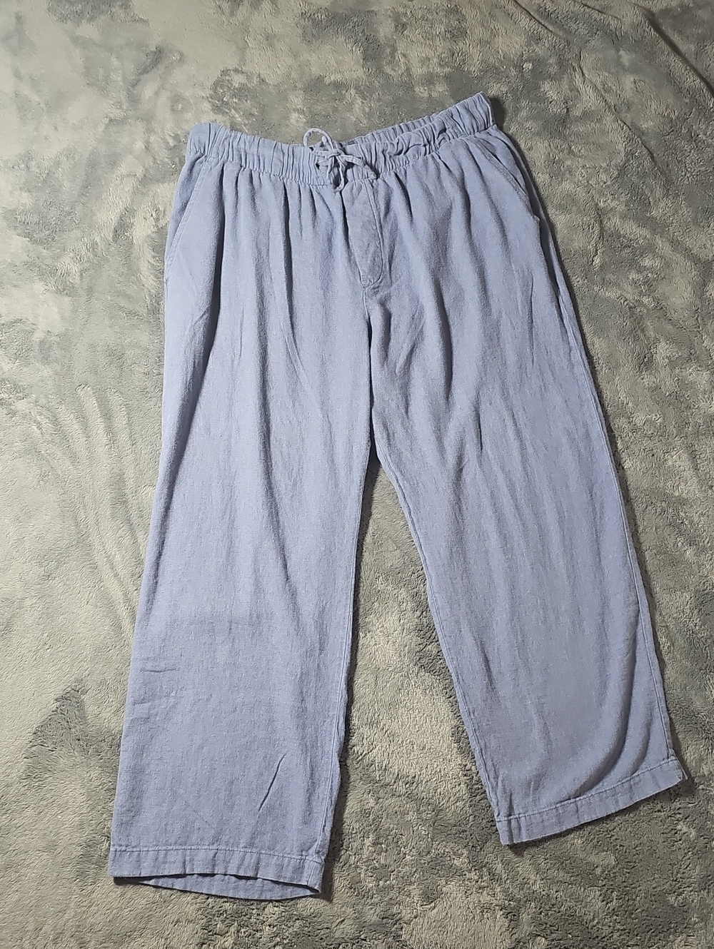 Gap Blue Linen Blend Easy Pull-On Pants Size L